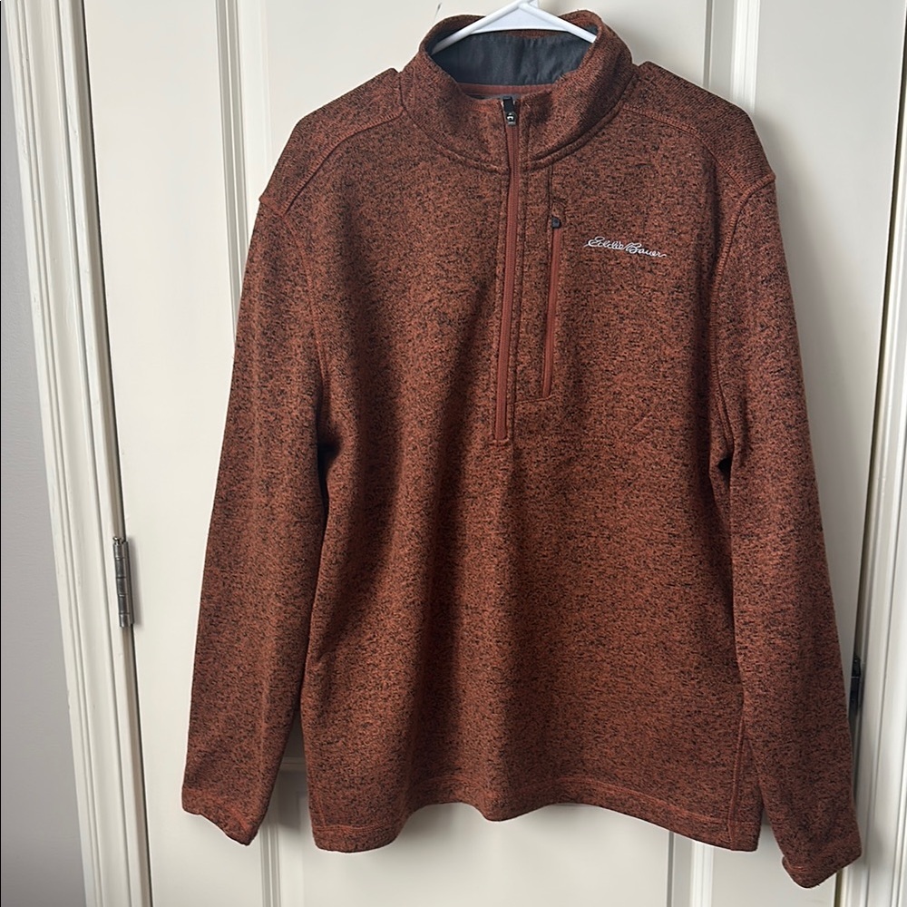 Eddie Bauer Men’s XL Orange Quarter Zip